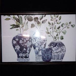 Vase with Plants Photo with Frame
